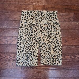 EUC Leopard print JCREW bike shorts with pockets